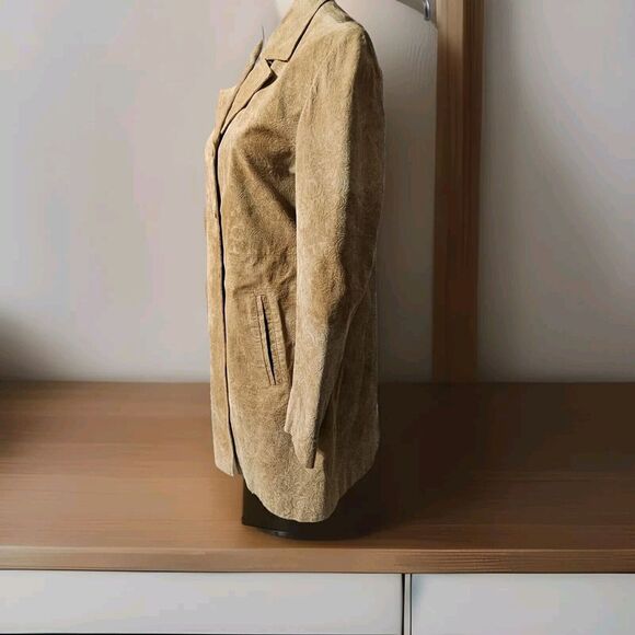 Wilson's Leather Maxima Women's Suede Caramel jacket Size L - Picture 4 of 15